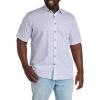 image:imageMicro Diamond Print Sport Shirt White Blue 4XLT