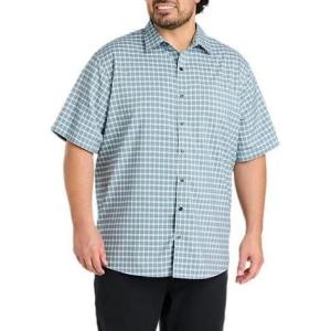 image:imageDXL Mens Big and Tall Plaid Microfiber Sport Shirt BlueBlue