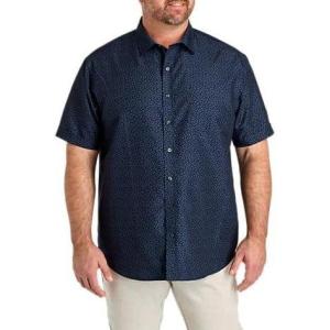 image:imageDXL Microfiber Abstract Print Sport Shirt Black 4XL