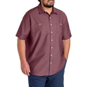 image:imageDXL Textured Solid Sport Shirt Windsor Wine 5XL