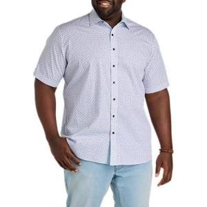 image:imageMicro Diamond Print Sport Shirt White Blue 3XL