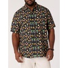 image:imageDXL Mens Big and Tall Multi Drink Patterned Sport Shirt BlackBlack