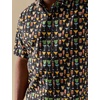 image:imageDXL Mens Big and Tall Multi Drink Patterned Sport Shirt BlackBlack