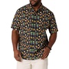 image:imageDXL Mens Big and Tall Multi Drink Patterned Sport Shirt BlackBlack