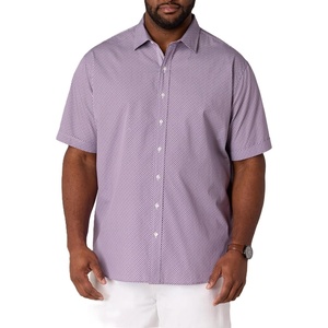 image:imageDXL Mens Big and Tall Micro Print Sport Shirt PurplePurple