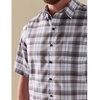 image:imageDXL Multi Plaid Microfiber Sport Shirt Grey 1XL