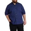 image:imageDXL Geometric Print RollTab Sport Shirt Blue 4XL