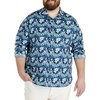 image:imageDXL Mens Big and Tall Floral Print Sport ShirtBlue