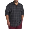 image:imageLarge Plaid RollTab Sport Shirt Black 4XL
