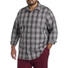 image:imageLarge Plaid Sport Shirt Grey 2XLT