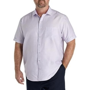 image:imageDXL Mens Big and Tall Microfiber Big Leaf Print Sport ShirtPurple