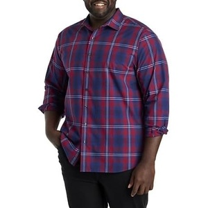 image:imageLarge Plaid Sport Shirt Red Blue 4XL
