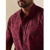 image:imageDXL Mens Big and Tall Tonal Floral Sport Shirt Windsor WineWindsor Wine