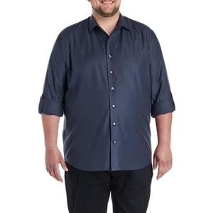 image:imageDXL Textured Sport Shirt  Designed Exclusively for Big amp Tall MenNavy