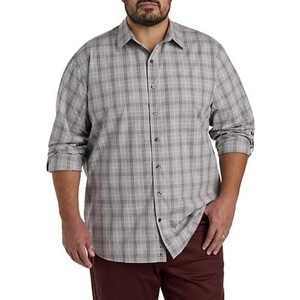 image:imagePlaid Sport Shirt  Designed Exclusively for Big amp Tall MenGrey Heather