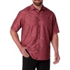 image:imageMicrofiber Abstract Floral Sport Shirt Earth Red  Sizes XL  8XLT  Designed Exclusively for Big amp Tall Men
