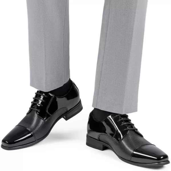 Bruno Marc Men's Patent Tuxedo Dress Shoes Classic Lace-up Formal Oxfords