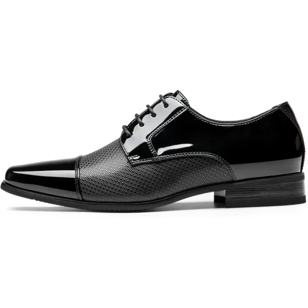 Bruno Marc Men's Patent Tuxedo Dress Shoes Classic Lace-up Formal Oxfords