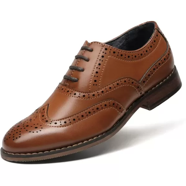 imageBruno Marc Boys PrinceK2 Classic Oxfords Wingtip Dress ShoesK2Brown