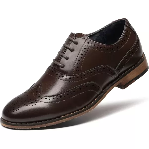 imageBruno Marc Boys PrinceK2 Classic Oxfords Wingtip Dress ShoesK2Darkbrown