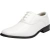 imageBruno Marc Mens Faux Patent Leather Tuxedo Derby Dress Shoes Classic Laceup Formal Oxford5White