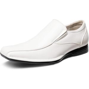 imageBruno Marc Mens Giorgio Leather Lined Dress Loafers Shoes1white