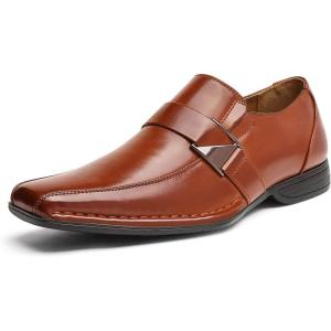 imageBruno Marc Mens Giorgio Leather Lined Dress Loafers ShoesBrown