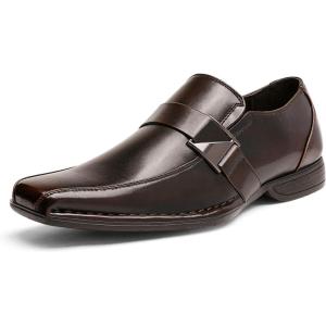 imageBruno Marc Mens Giorgio Leather Lined Dress Loafers ShoesDark Brown