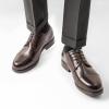 imageBruno Marc Mens Dress Oxford Shoes Classic Lace Up Formal Cap Toe ShoesDark Brown