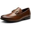 imageBruno Marc Mens Dress Loafers Slipon Formal ShoesDark Brown