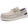 imageBruno Marc Mens Slipon Canvas Loafers Casual Boat ShoesKhaki