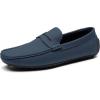 imageBruno Marc Mens Slipon Penny Loafer Suede Driving ShoesDark Blue