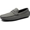 imageBruno Marc Mens Slipon Penny Loafer Suede Driving ShoesDark Grey