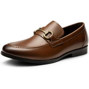 imageBruno Marc Mens Dress Loafers Slipon Formal ShoesDark Brown