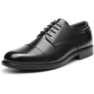 imageBruno Marc Mens Dress Oxford Shoes Classic Lace Up Formal Cap Toe ShoesBlack