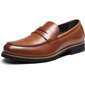 imageBruno Marc Mens Dress Slipon Penny Loafers Business Formal ShoesBrown