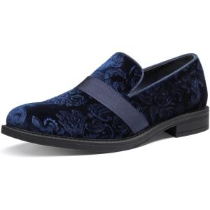 imageBruno Marc Mens Dress Tuxedo Shoe Slipon Classic Patent Leather LoafersBlue