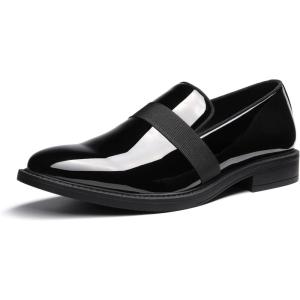 imageBruno Marc Mens Dress Tuxedo Shoe Slipon Classic Patent Leather LoafersBright Black