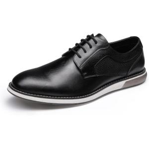 imageBruno Marc Mens Plain Toe Oxford Shoes Business Formal Derby Dress SneakersBlack
