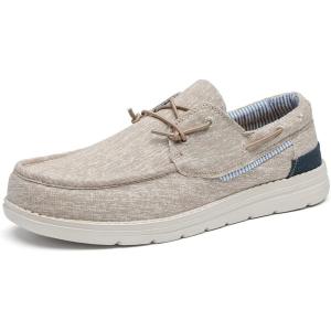 imageBruno Marc Mens Slipon Canvas Loafers Casual Boat ShoesKhaki