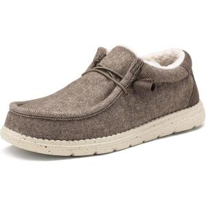 imageBruno Marc Mens Slipon Faux Fur Lined Loafers Casual ShoesBrown