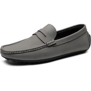imageBruno Marc Mens Slipon Penny Loafer Suede Driving ShoesDark Grey