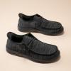imageBruno Marc Hands Free Mens Casual Loafers Mens Stretch Lace Up Slip On Shoes Arch Support Non Slip Barefoot Shoes for Men Comfortable ampamp LightWeightAll Black