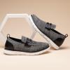 imageBruno Marc Mens Casual Dress Shoes Slipon Lightweight Penny LoafersBlackGrey