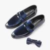imageBruno Marc Mens Tuxedo Patent Loafers Classic Velvet Slipon Dress ShoesBlue
