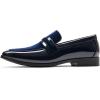 imageBruno Marc Mens Tuxedo Patent Loafers Classic Velvet Slipon Dress ShoesBlue