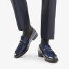 imageBruno Marc Mens Tuxedo Patent Loafers Classic Velvet Slipon Dress ShoesBlue