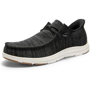 imageBruno Marc Hands Free Mens Casual Loafers Mens Stretch Lace Up Slip On Shoes Arch Support Non Slip Barefoot Shoes for Men Comfortable ampamp LightWeightBlack