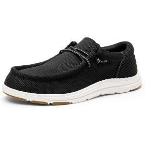 imageBruno Marc Mens Arch Support Casual Slipon Shoes Loafers for Men Non Slip Comfortable ShoesBlackWhite