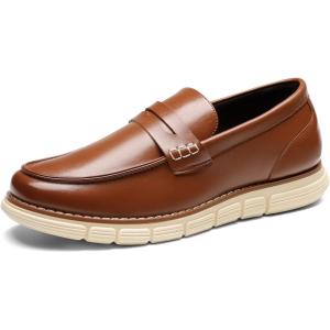 imageBruno Marc Mens Casual Dress Shoes Slipon Lightweight Penny LoafersBrown